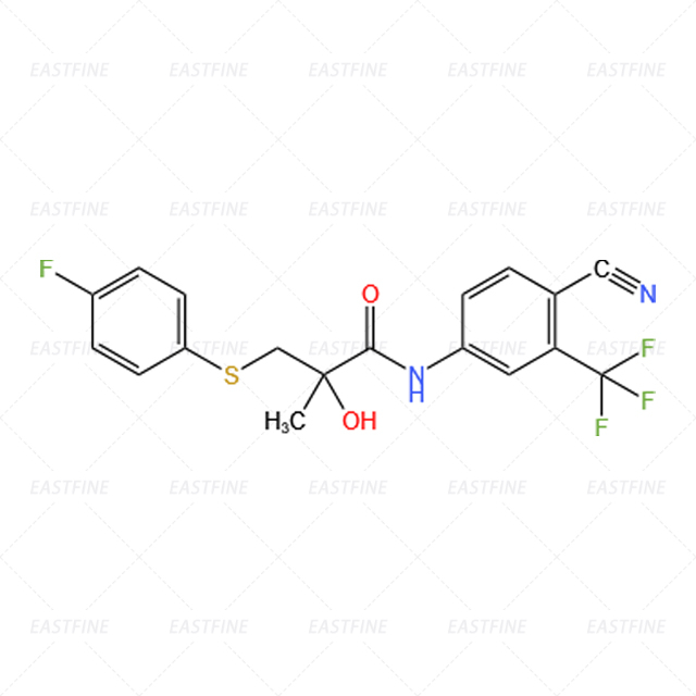 N- [4-Cyano-3- (trifluorométhyl) phényl] -3 - [(4-fluorphényl) thio] -2-hydroxy-2-méthylpropionamide